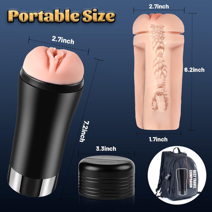 Male Masturbator Sucking Toys Cup, Tight Vagina Tunnel Oral Sex Toys. Pocket Pussy for Men, Blow-Job Sex Machine. Male Masturbator Stroker, 3D Realistic Textured Vagina Toys. Adult Sex Toys for Men