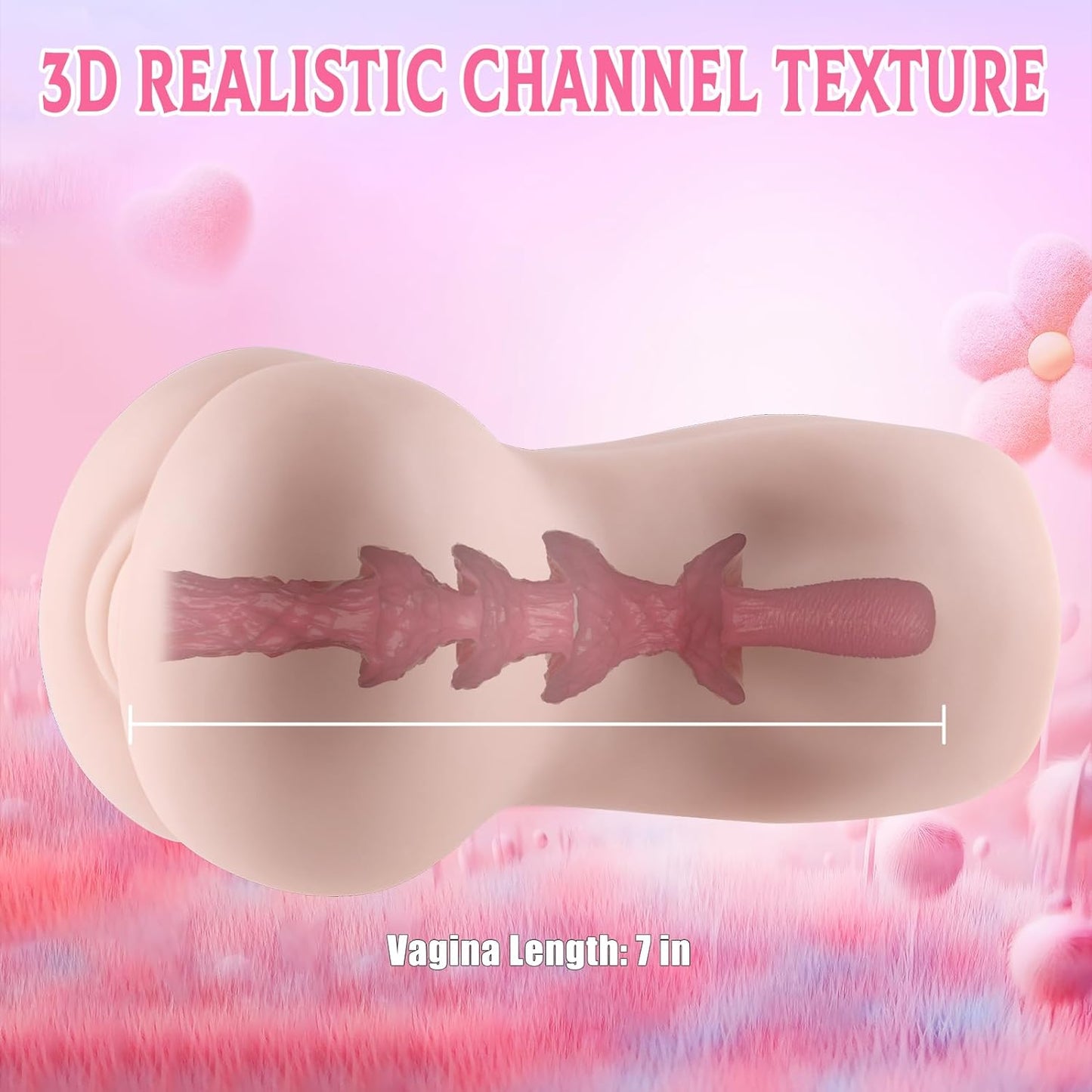 Flexibility Pocket Pussy Lifelike 3D Textured Vagina Masturbating Sex Toy for Men Realistic Loli Girl Textured Man Masturbation Adult Mini Torso Love Doll Pussies Stroker for Pleasure