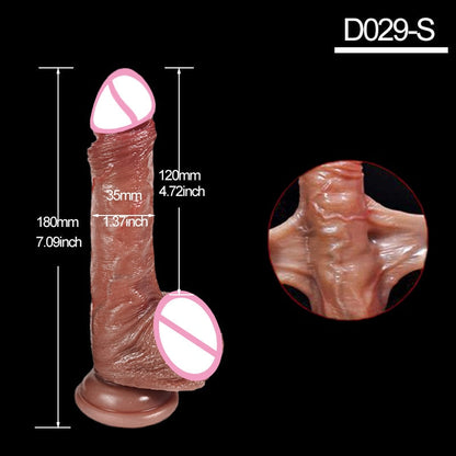 8.5-inch Lifelike Penis for Women, Retractible Foreskin Dildo, Suction Cup Dildos, Female Masturbator, Big Dick, Adult Anal Sex Toy Shop