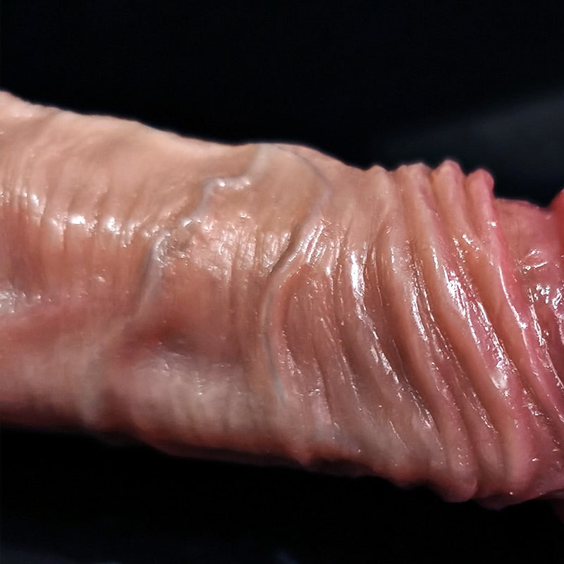 8.5-inch Lifelike Penis for Women, Retractible Foreskin Dildo, Suction Cup Dildos, Female Masturbator, Big Dick, Adult Anal Sex Toy Shop