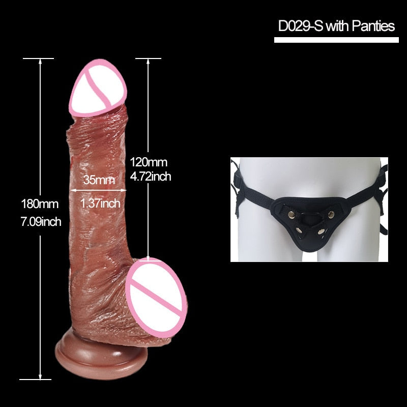 8.5-inch Lifelike Penis for Women, Retractible Foreskin Dildo, Suction Cup Dildos, Female Masturbator, Big Dick, Adult Anal Sex Toy Shop