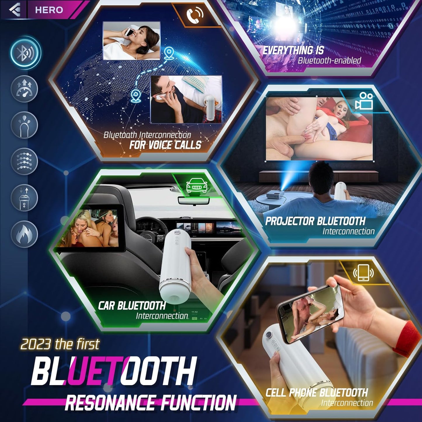6-in-1 Automatic Male Masturbator. Male Masturbator Toy with CVT Thrusting & 10 Vibration Modes. Bluetooth Control Electric Pocket Pussy Stroker with Heating. Sex Toys for Men Masturbation with Headphones.