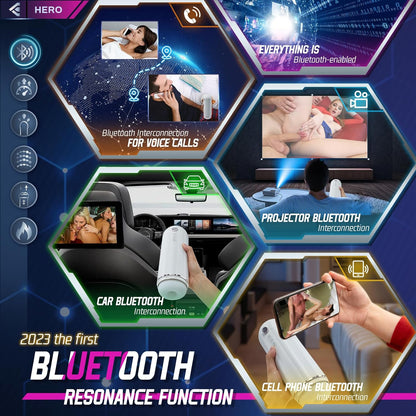 6-in-1 Automatic Male Masturbator. Male Masturbator Toy with CVT Thrusting & 10 Vibration Modes. Bluetooth Control Electric Pocket Pussy Stroker with Heating. Sex Toys for Men Masturbation with Headphones.