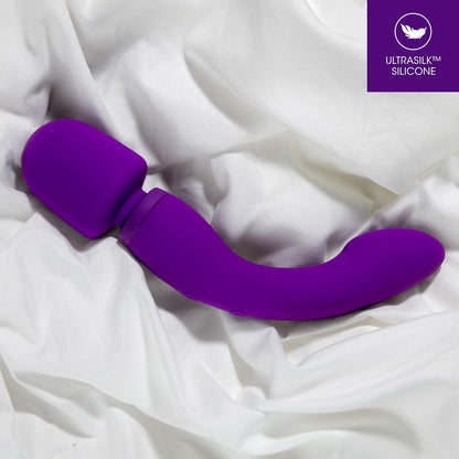 Blush Wellness Dual Sense - Innovative Touch-Sensitive Ultra Soft Silicone Massage Wand - Targets Sore Muscles - 10 Powerful Rumbly Vibration Functions On Both Ends of Massager - IPX7 Waterproof