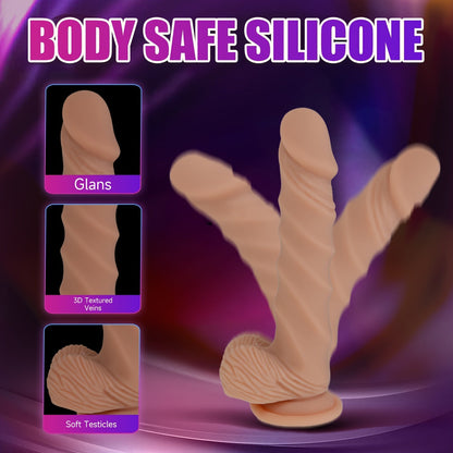 8.07 Realistic Personal Massager With Suction Cup - G-Spot Stimulating. Waterproof TPE Material. Latex-Free. Ideal For Homosexual Couples & Vaginal/Anal Play
