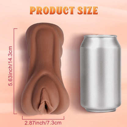 Experience Realistic Lifelike Pleasure: 1pc Pocket Pussy Male Masturbator - Skin Friendly TPR. 3D Textured Tight Vaginal Stroker For Men