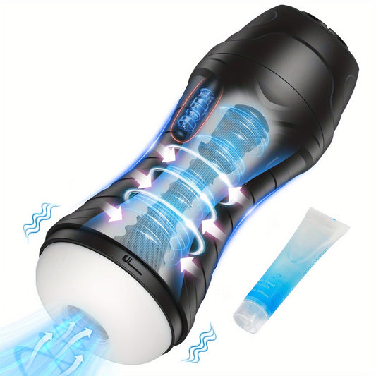 Sucking Male Masturbator Sex Toys - Bszone Upgraded Male Sex Toy Automatic Male Masturbators Cup with 10 Vibration & Suction Modes Adult Toys. Men's Penis Pump Stroker Pocket Pussy with 3D Textured
