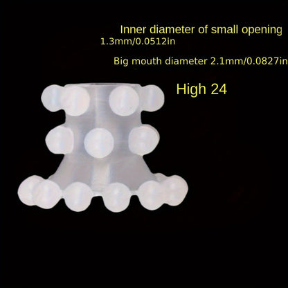 Three-layer Silicone Goat Eye Ring: Silicone Fun Ring. Eyelash Eye Ring. Male Ring - Adult Novelty. Connected Burst Bead Fun Ring. No Power Supply