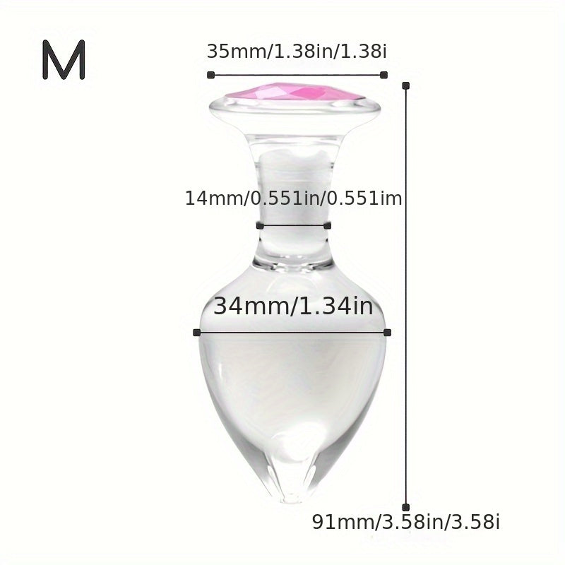Crystal anal plug, anal beads, masturbation crystal diamond massage stick, glass dildo, anal plug sex toy