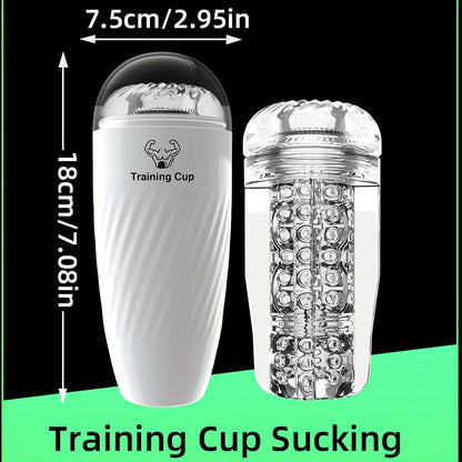 Male Masturbation Cup, Soft Vagina Sex Toy, Transparent Vagina Adult Endurance Training, Adult Products, Vacuum Pocket Cup for Men