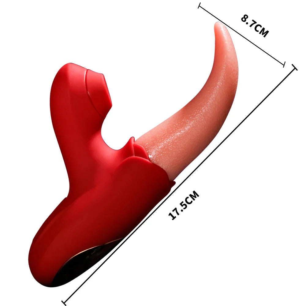 Tongue Sucking Vibrators for Women - Nipple G-Spot Vagina Clitoris Stimulator, Female Silicone Massager, Adult Sex Toy
