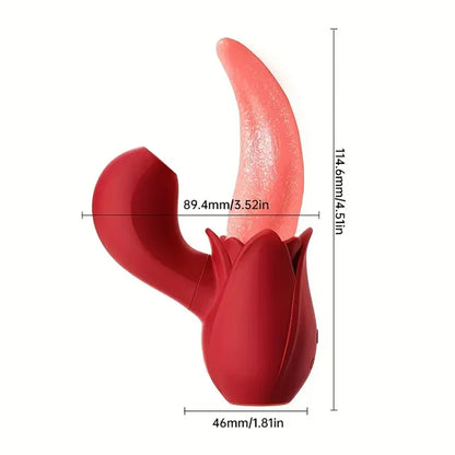Tongue Sucking Vibrators for Women - Nipple G-Spot Vagina Clitoris Stimulator, Female Silicone Massager, Adult Sex Toy