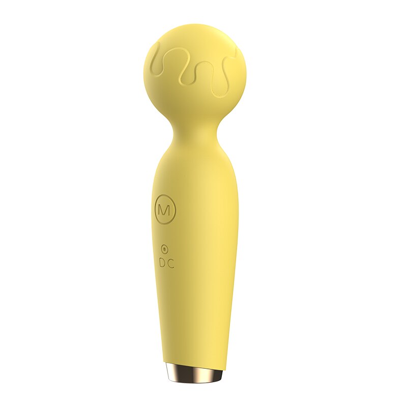 หญิง AV นวด Stick ชาร์จ Clitoral Stimulator น่ารักไมโครโฟนลักษณะ Mini Vibrator Magic Wand Vibrators สำหรับผู้หญิง