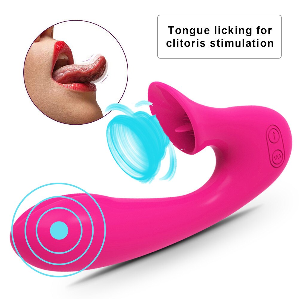 Abhoth Tongue Lick Vibrator for Women, 12-speed AV Electric Massager, G-spot Female Vibrator, Sex Machine, Sexy Toys for Adults 18