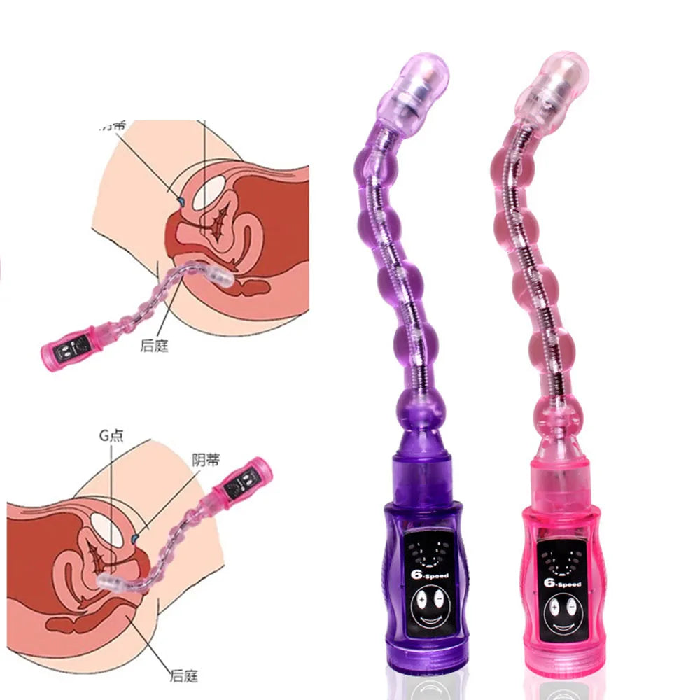 Adjustable Beaded Anal Vibrator Sex Toy For Women Tease Toys Fun Female Adult Sex Products Masturbation Sex G-spot Stick Plug