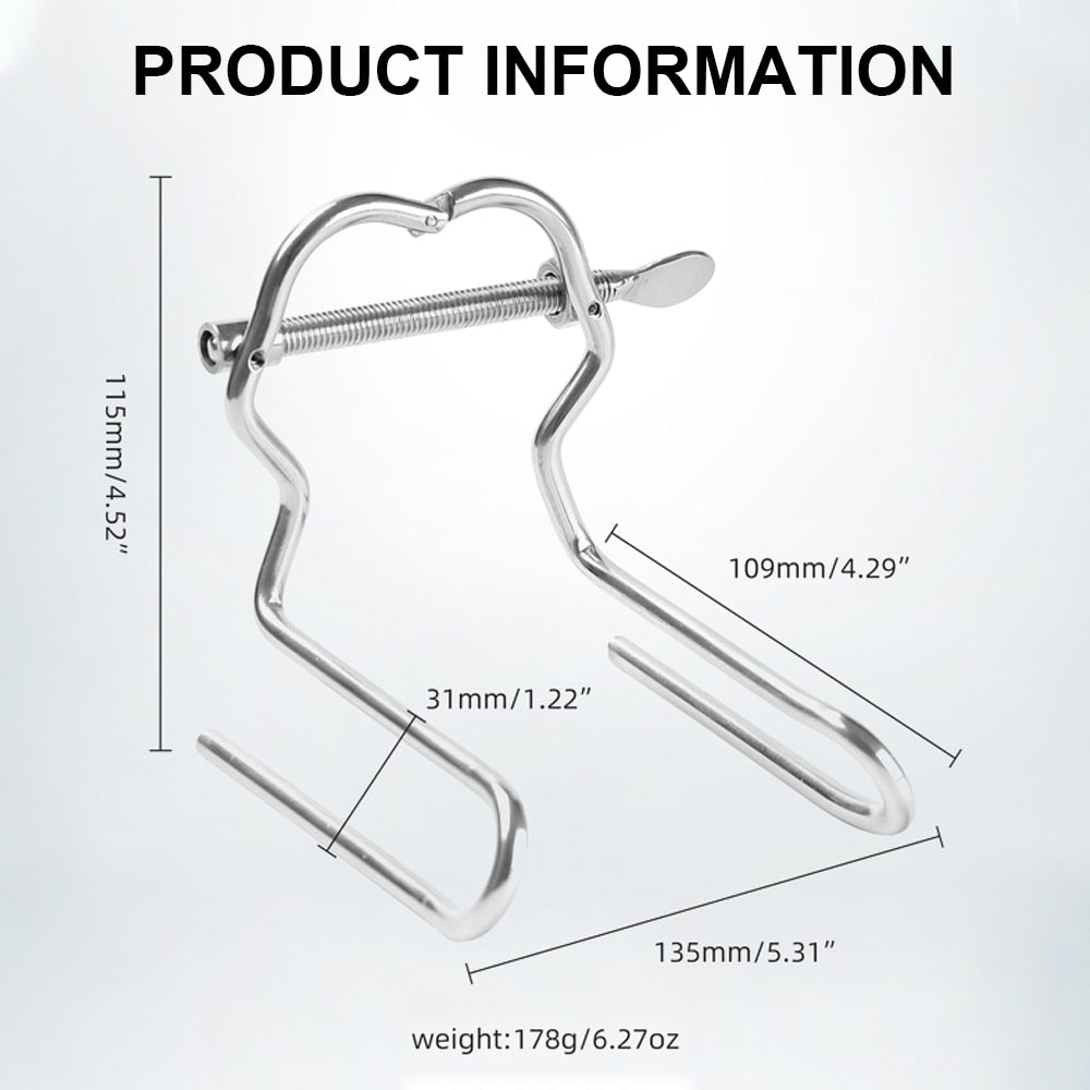 Adjustable Stainless Steel Anal Expander Vaginal Speculum BDSM Slave Anus Pussy Dilator Anal Toys Anal Vagina Enema Sex Products
