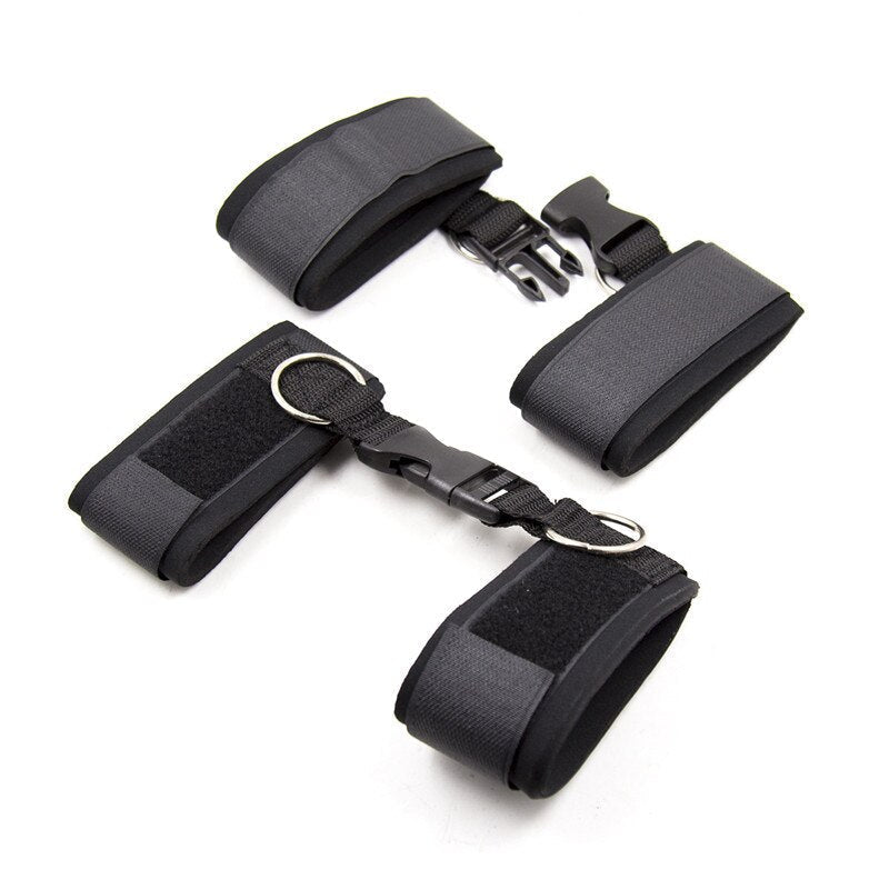 Adult Games Slave Sex Toys for Women BDSM Bondage Restraints Adjustable Handcuffs Ankle Nylon Straps Fetish Couples Sex Products