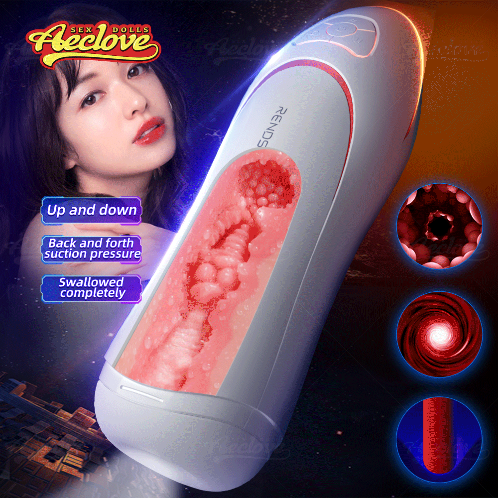 Aeclove Automatic Vibrators Male Masturbation Cup Homme Masturbator Suction Pocket Pussy Realistic TPE Vagina Sex Toy for Men