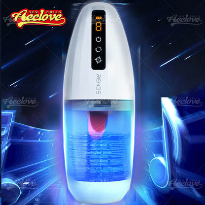 Aeclove Automatic Vibrators for Men Masturbation Pocket Pussy Sex Toys for Gay Men Powerful Japanese Sucking Tongue Masturbator
