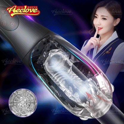 Aeclove อัตโนมัติ Vibrators สำหรับชายที่มีประสิทธิภาพหนีบและดูดพ็อกเก็ตหีชาย Masturbators ของเล่นช่องคลอดที่สมจริงนุ่ม