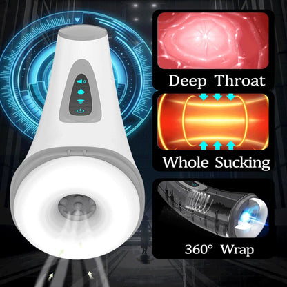 Air Heat Suction Male Masturbator Automatic Vacuum Sex Toy Erotic Oral BJ Cup Masturbation Vagina Masturbator for Women for Men