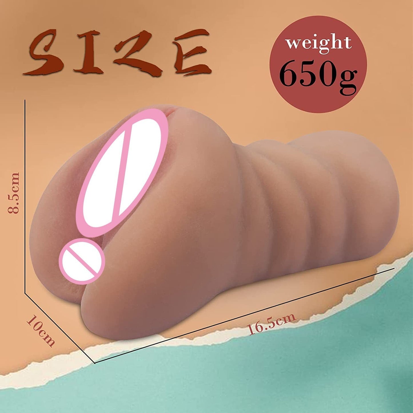 Realistic Silicone Male Masturbator Pocket Sex Toy Artificial Vagina Anal Sex Adult Product Toys XXX