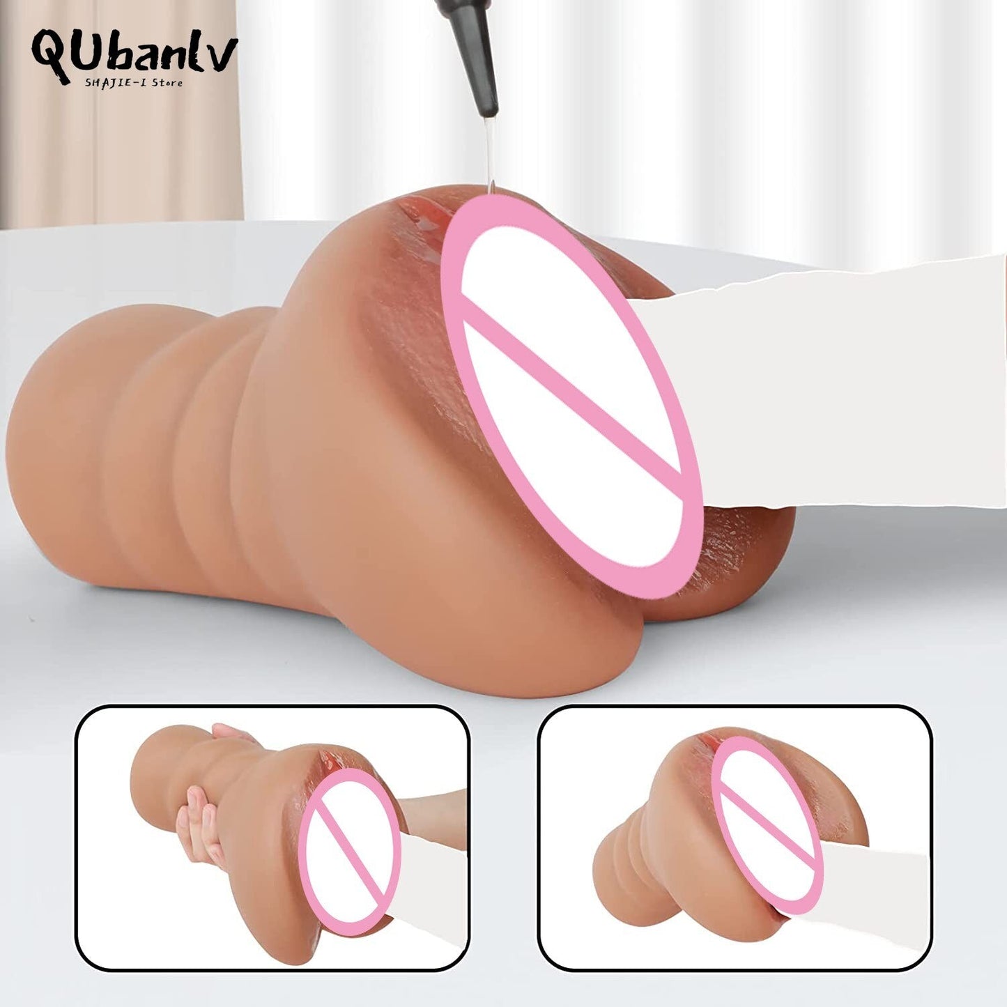 Realistic Silicone Male Masturbator Pocket Sex Toy Artificial Vagina Anal Sex Adult Product Toys XXX
