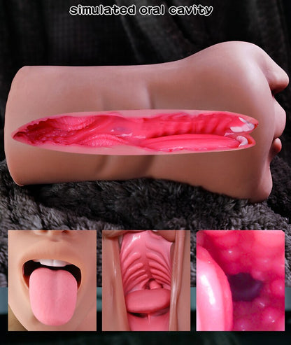 Deep Throat Male Masturbator Soft Realistic Silicone Sexy Artificial Vagina Anal Orgasmic Suck Cock Adult Product