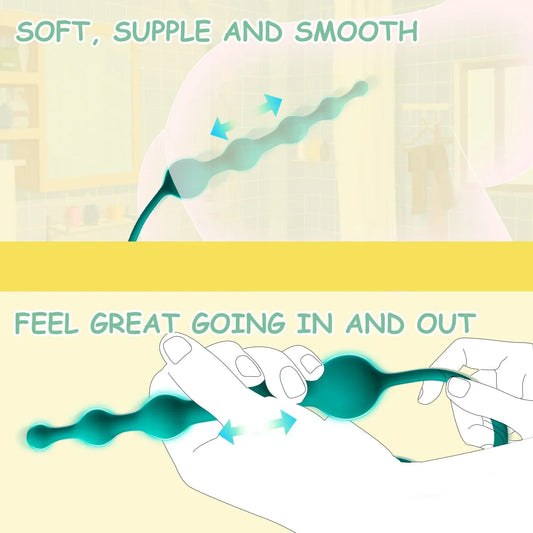 Anal Beads Butt Plug with Penis Cock Rings Men Prostate Massager Anal Plug Bullet G Spot Stimulator Adult Sex Toys for Women