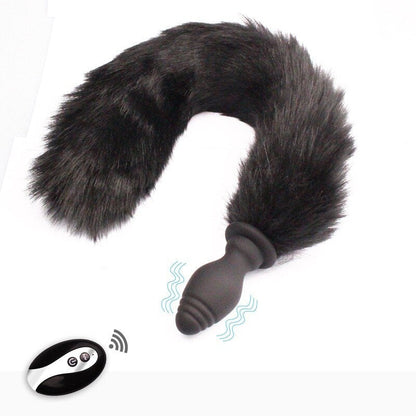 Anal Plug Fox Tail for Adults Cosplay Remote Control Butt Plug Sex Toys Erotic Games for Couples