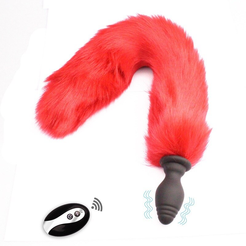 Anal Plug Fox Tail for Adults Cosplay Remote Control Butt Plug Sex Toys Erotic Games for Couples