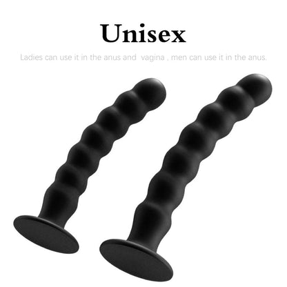 Anal Plug Prostate Massager Sex Products Vaginal Stimulator with Strong Suction Cup Silicone Bead Dildo Sex Toys for Men and Women