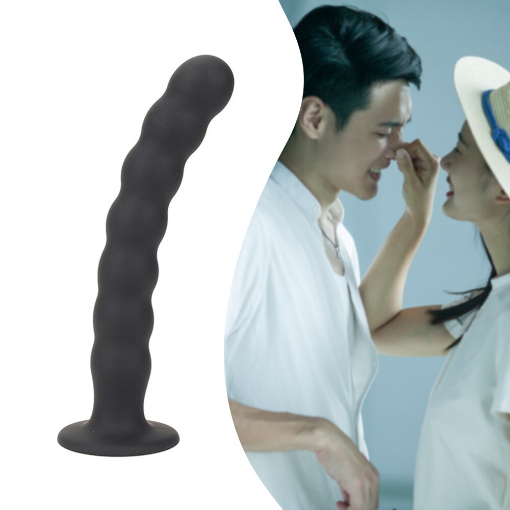 Anal Plug Prostate Massager Sex Products Vaginal Stimulator with Strong Suction Cup Silicone Bead Dildo Sex Toys for Men and Women