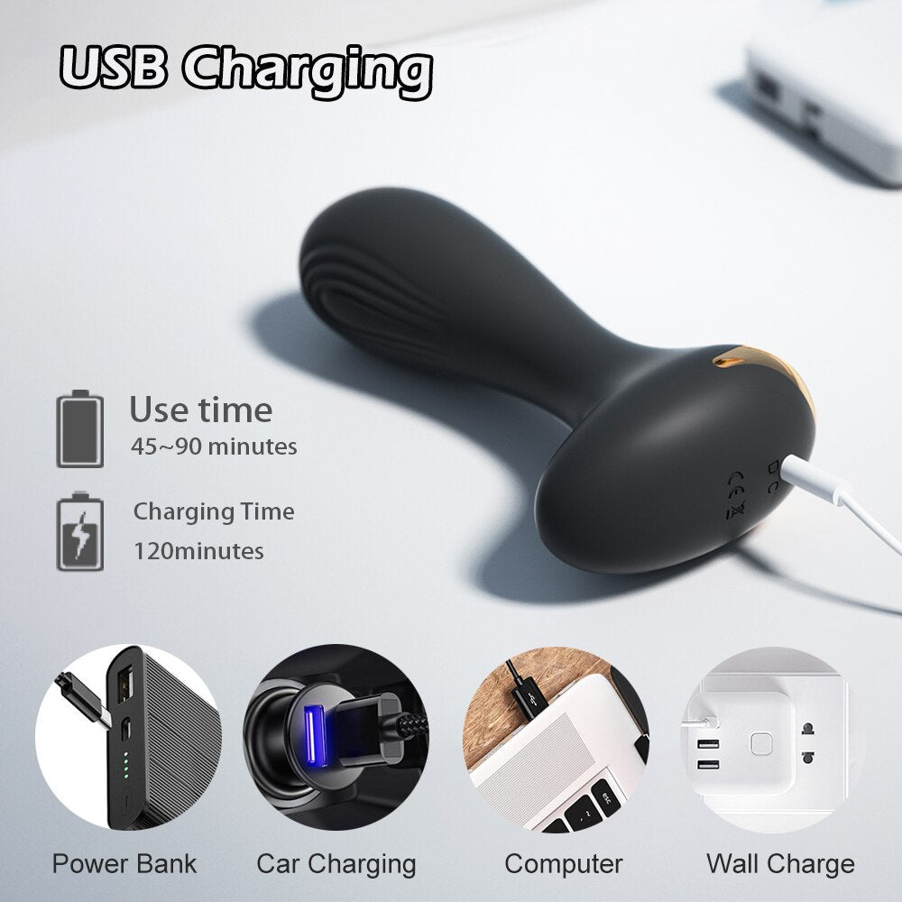 Anal Plug Vibrator Female Arousal Butt Plug for Women, Men, Transgender, Silicone Sex Toys for Men or Gays