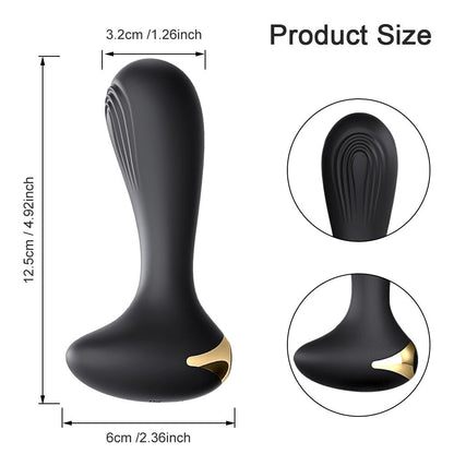 Anal Plug Vibrator Female Arousal Butt Plug for Women, Men, Transgender, Silicone Sex Toys for Men or Gays
