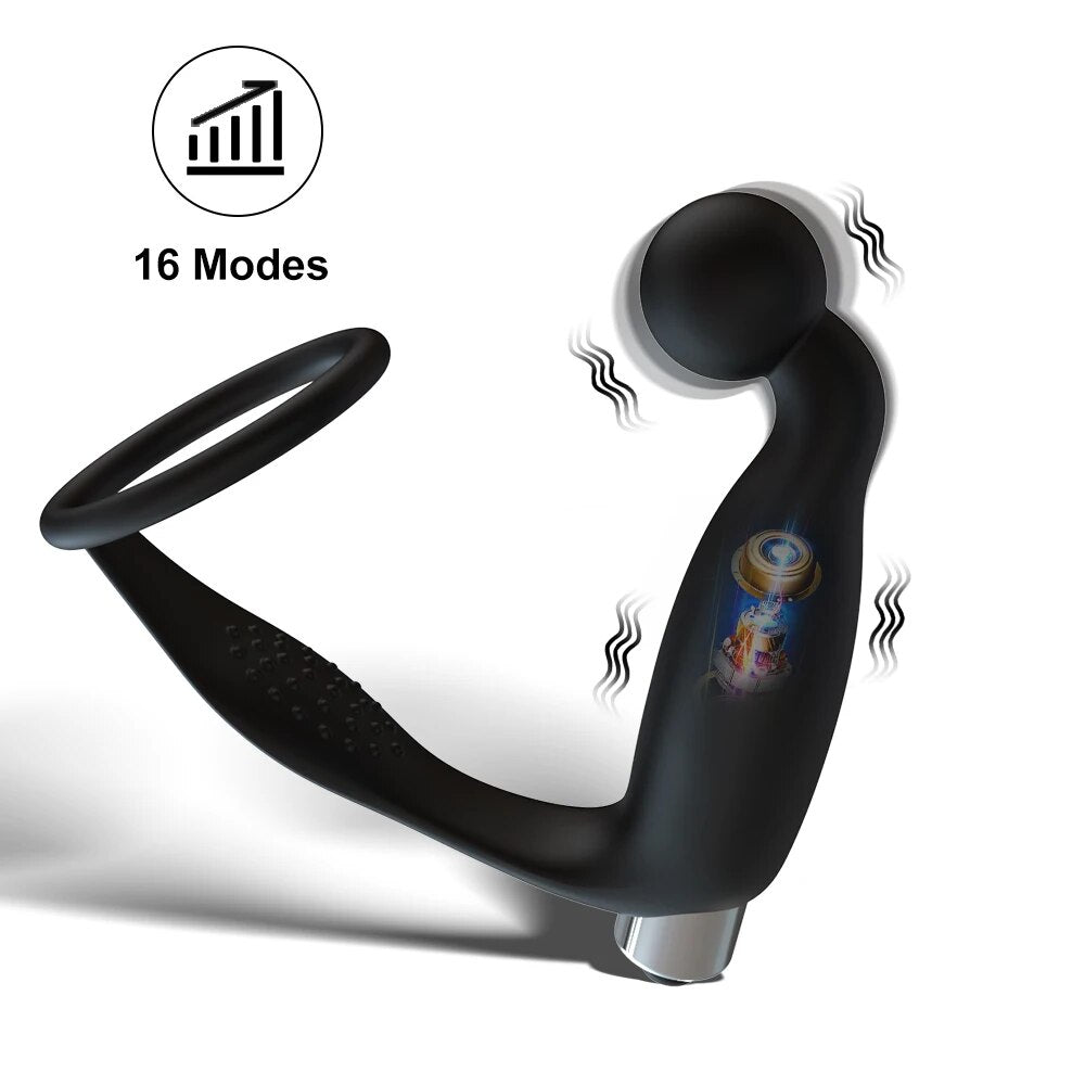 Anal Toy Prostate Male Vibrator Silicone Butt Plug Vibrator Sex Toys For Woman Anal Plug Buttplug For Men Delay Ejaculation Ring