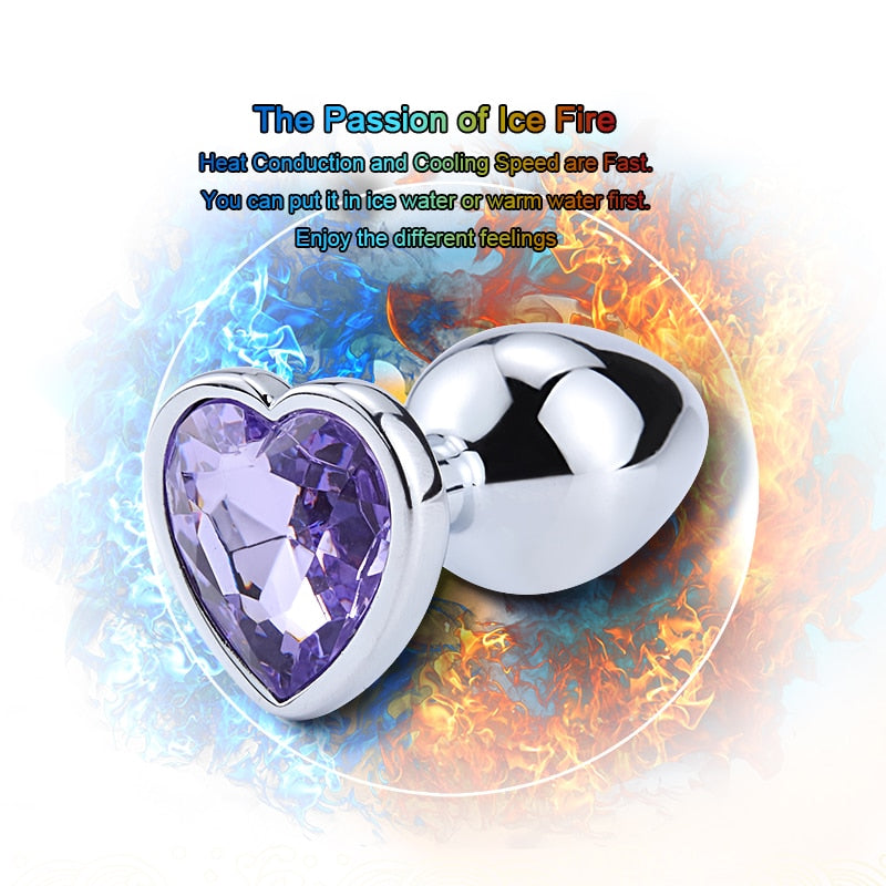 Anal Toys Heart-shaped Metal for Women Adult Sex Products Men Butt Plug Stainless Steel Anal Plugs Sex Vibrators Anal Dildo Toys