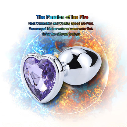 Anal Toys Heart-shaped Metal for Women Adult Sex Products Men Butt Plug Stainless Steel Anal Plugs Sex Vibrators Anal Dildo Toys
