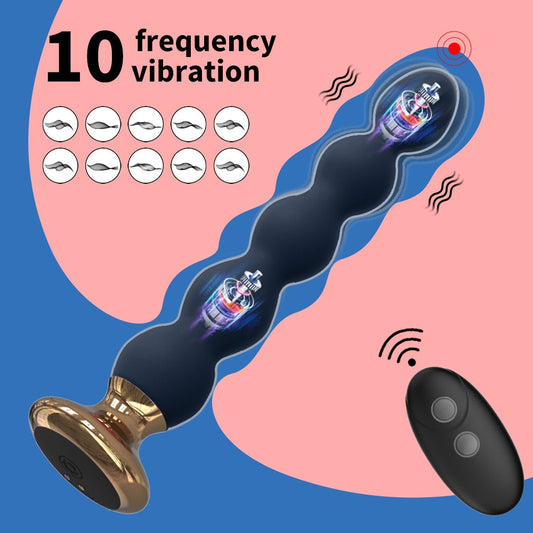 Wireless Remote Control Anal Vibrator for Women Anal Beads Prostate Massager Butt Plug Stimulator Sex Toys for Men Women Couple