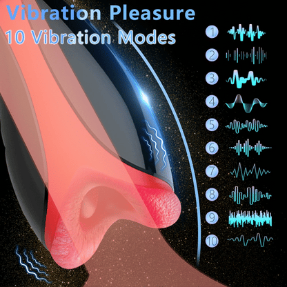 Automatic Masturbator for Men: Vibrating Deep Throat Blowjob Tongue Male Masturbation Cup Machine Sex Toys for Adult Penis