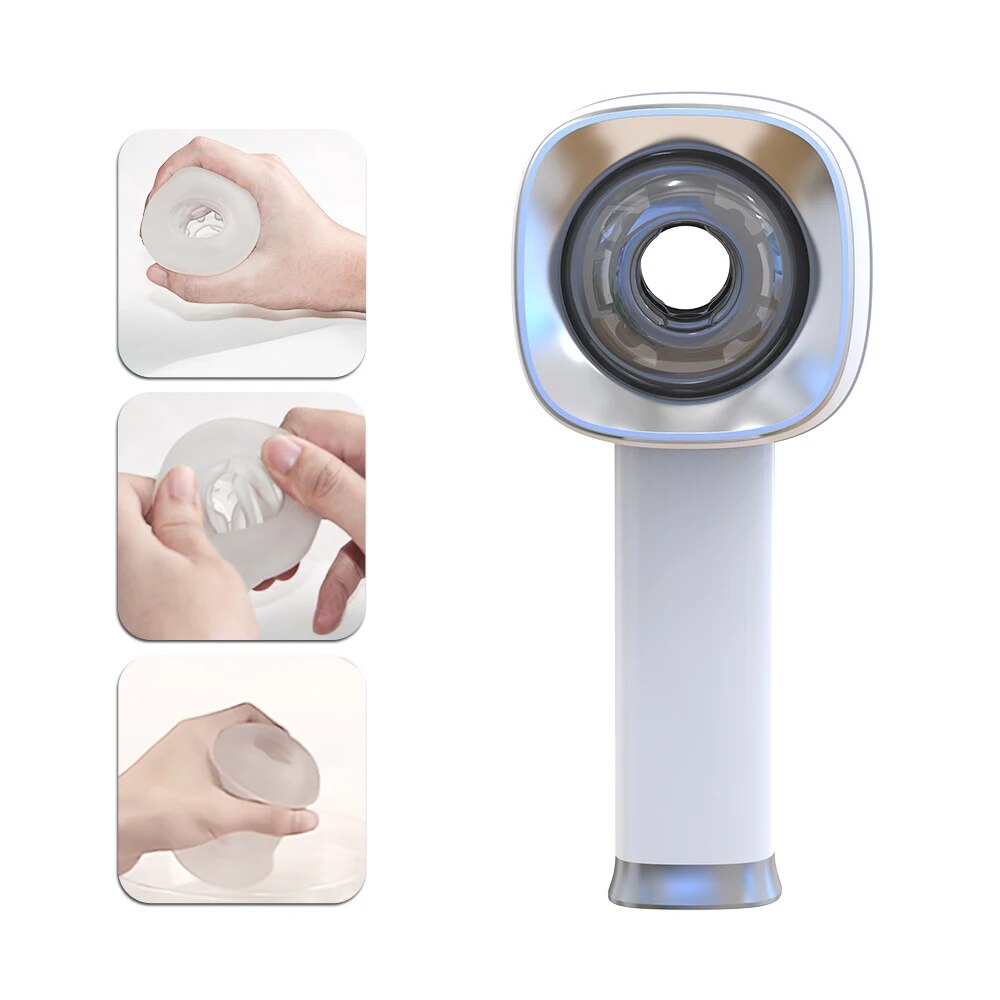 Automatic Men Masturbator Cup, Vagina Masturbation Vibrator, Adult Blowjob Pussy Stimulator Sex Toys for Male Intimate Goods