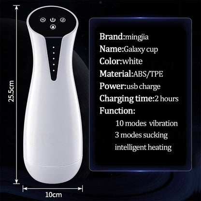 Automatic Sucking Vibrating Heating Male Masturbator Cup Real Vacuum Stimulator Oral Blowjob Vaginal Machine Sex Toys for Men