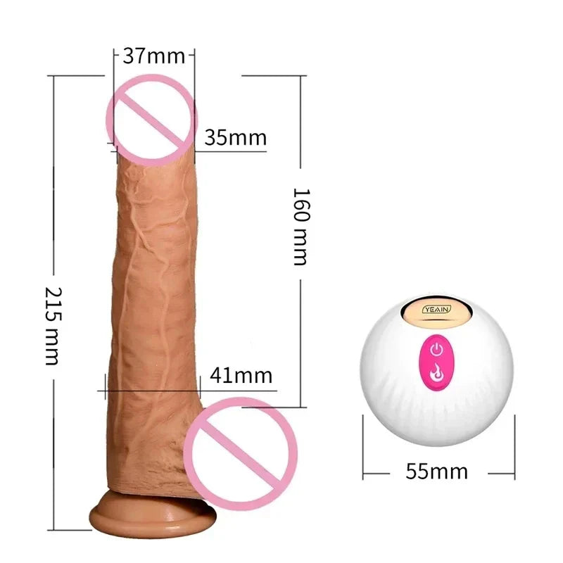 Automatic Telescopic Dildo Vibrator Female Masturbation Rotation Stimulation Big Fake Dick Thrusting Penis Sex Toys For Women