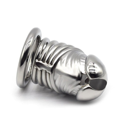 BDSM Adult Sex Toys Penis Cage Dick Ring Chastity Fetish Gay Slave Penis Extender Stainless Steel CB Lock Leten Scrotum