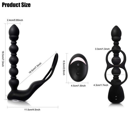 BODYPRO Male Prostate Massage Vibrator Penis Vibrator Ring Anal Plug Stimulator Butt Plug Delay Ejaculation Ring Toy for Men