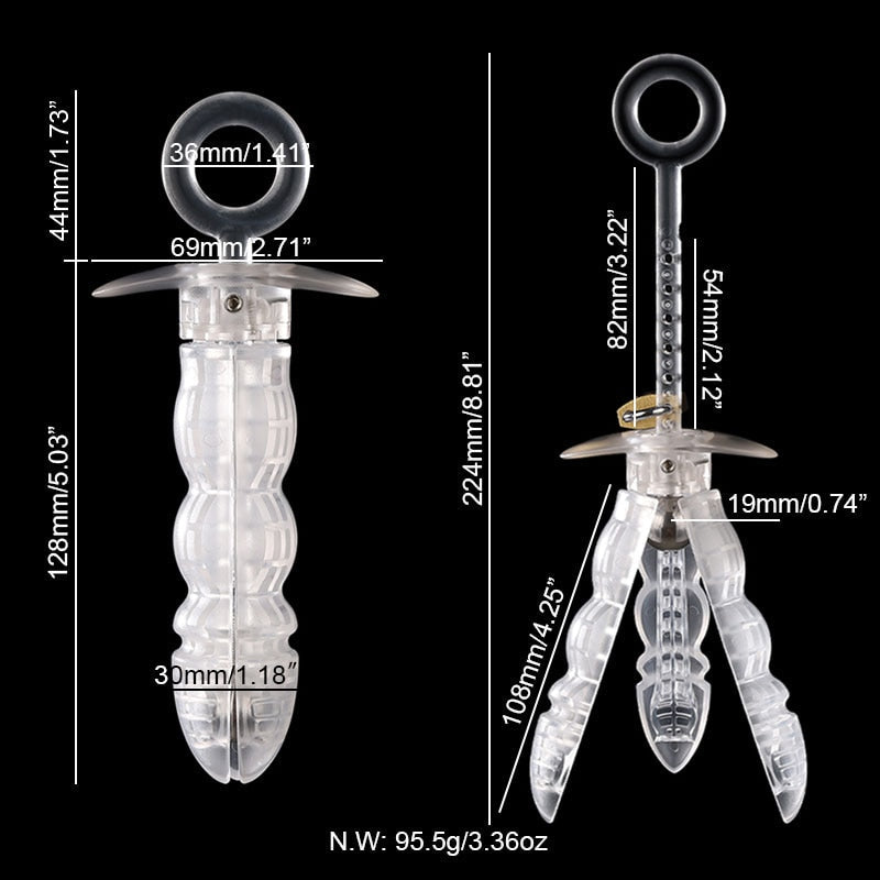 BDSM Anal Dilator Hollow Anal Plug Glowing Dildo Big Butt Plug with LED Buttplug Men Prostate Massage Sex Toys Vagina Extender