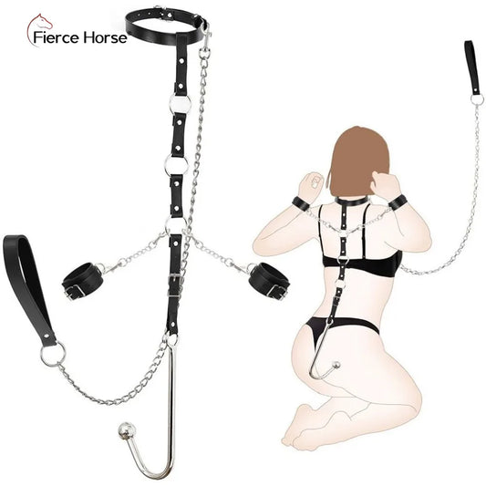 BDSM Kit Adult Erotic Games SM Bondage 6 Styles Restraint Handcuffs Bondage Toys Couples Pleasure Slave Sex Toy Tool Bundle Game