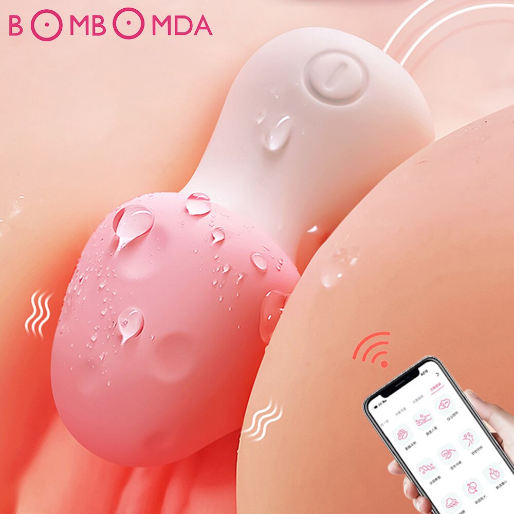 Powerful Mini Bullet Vibrator APP Remote Control Mushroom Head Women Clitoral Stimulator Vaginal G Spot Masturbation Arousal Vibrator