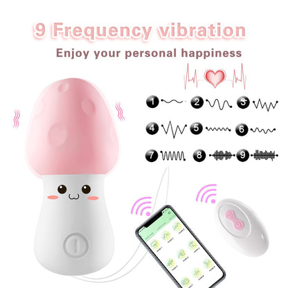 Mini Powerful Bullet Vibrator App Remote Control Mushroom Head Female Clitoral Stimulator Vaginal G Spot Masturbation Arousal Vibrator