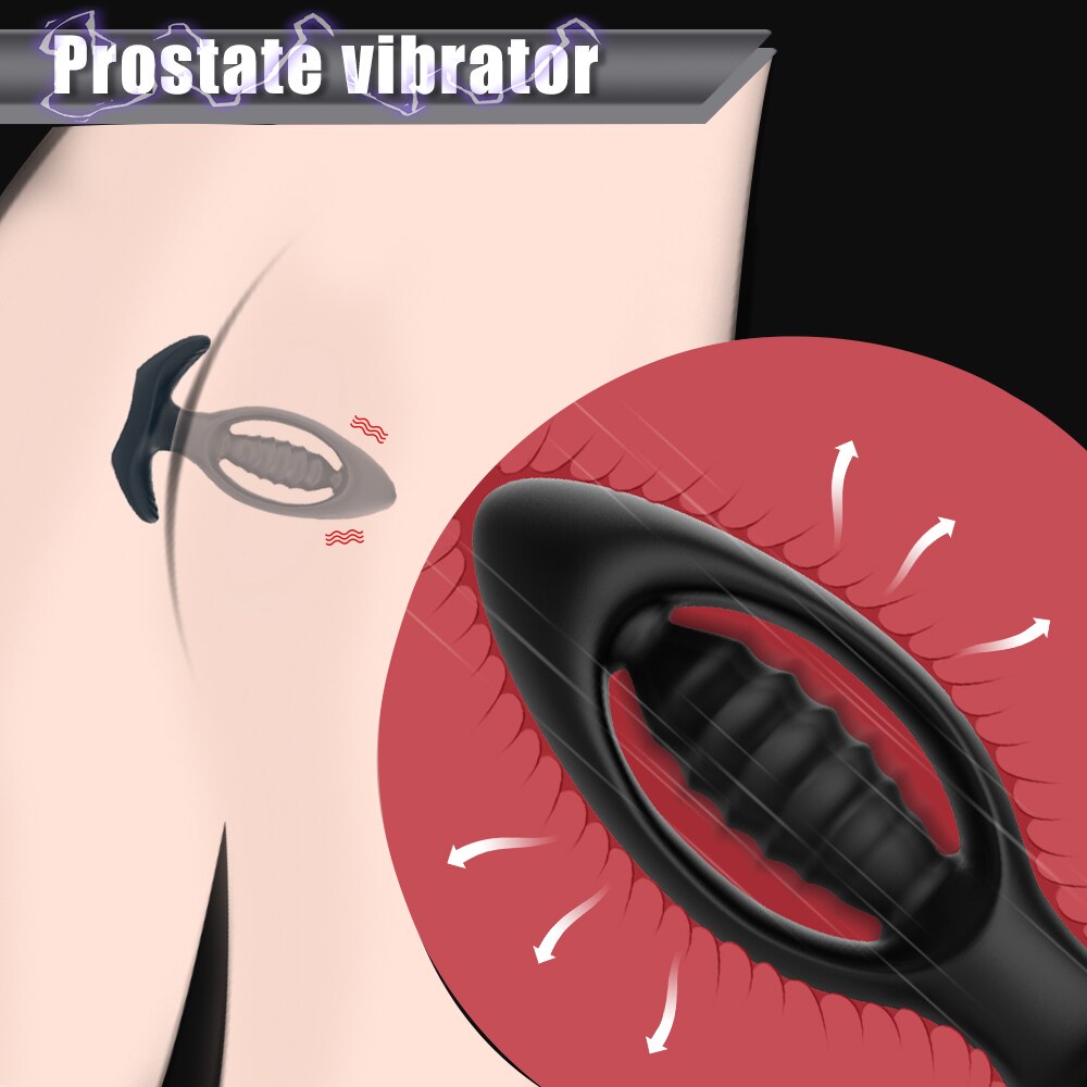 Vibrating Butt Plug Dildo Vibrator Wireless Remote Control Anal Plug G-Spot Stimulator Sex Toys for Man/Woman